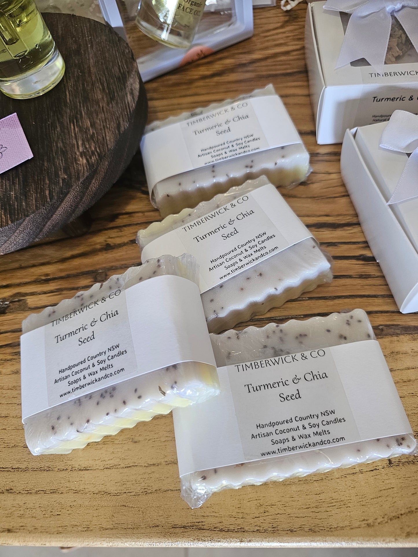 Turmeric & Chia Seed Soap BAR Goats Milk & Shea Butter
