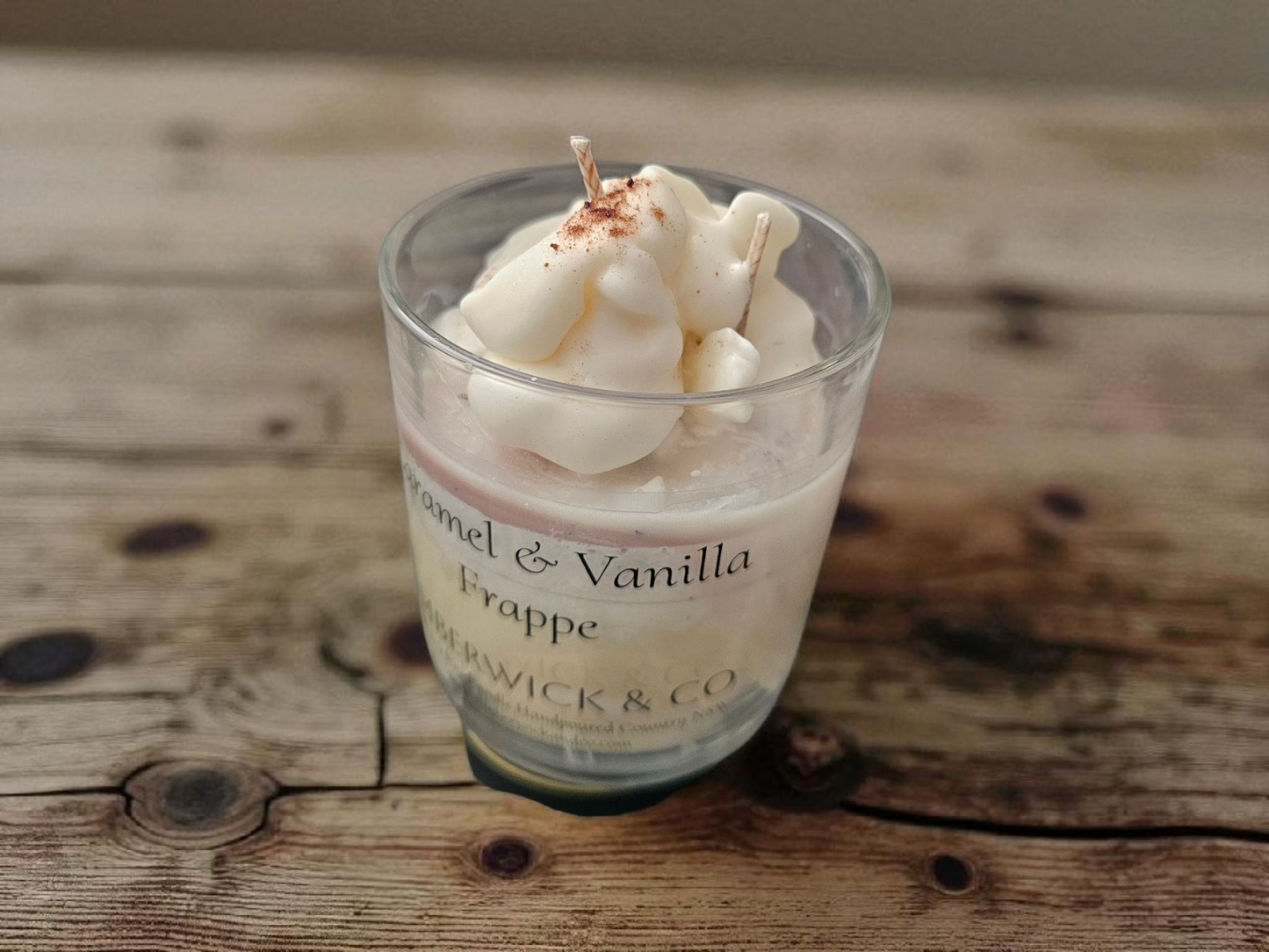 Caramel & Vanilla Frappe Scented Candle - Large 500g Double Wick