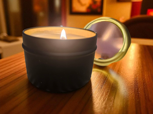 LAZY SUNDAY'S (TRAVEL TIN) SOY WAX CANDLE & TOTE BAG