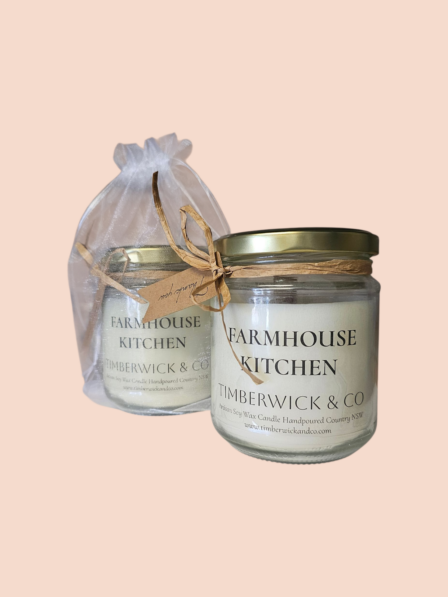 Farmhouse Kitchen Scented Candle - Large 500g Country Jar Gold Top
