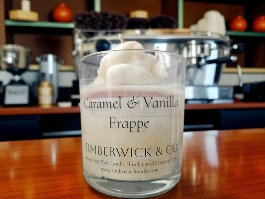 Caramel & Vanilla Frappe Scented Candle - Large 500g Double Wick