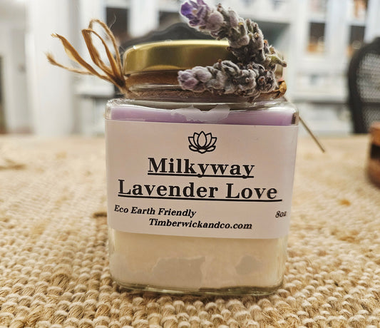 MilkyWay Lavender Love Square Jar Candle 8oz/250ml