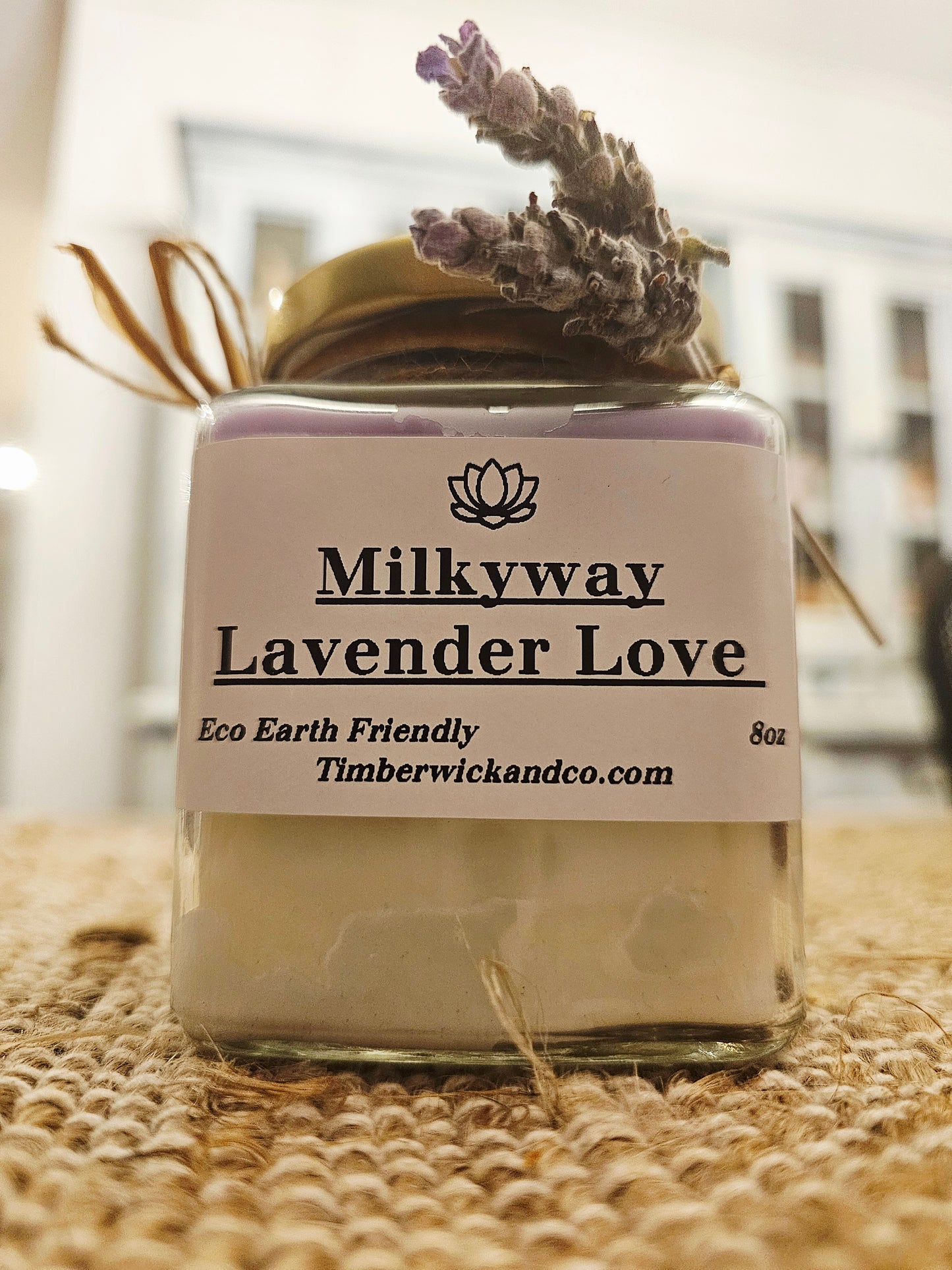MilkyWay Lavender Love Square Jar Candle 8oz/250ml